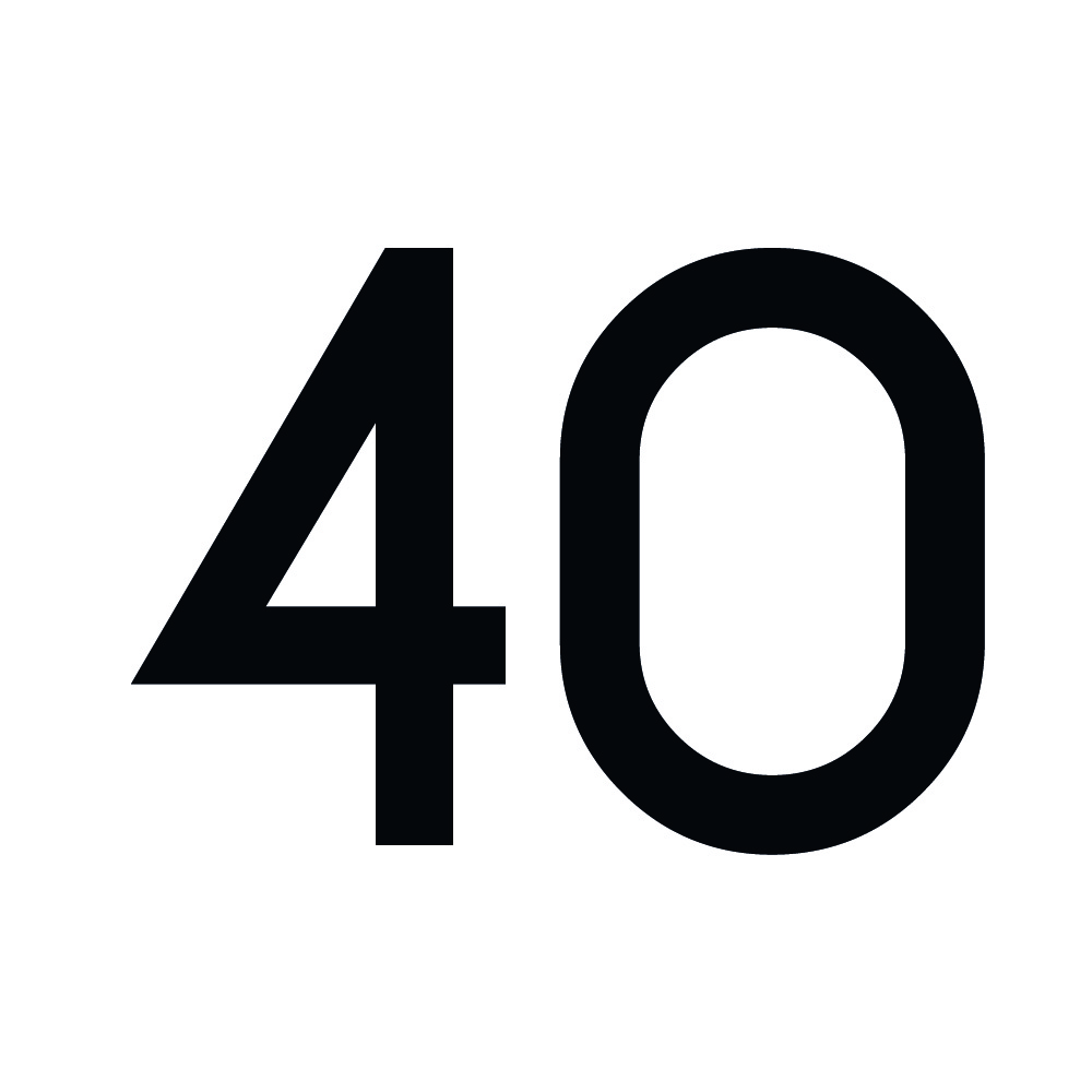 Zahlenaufkleber 40 schwarz
