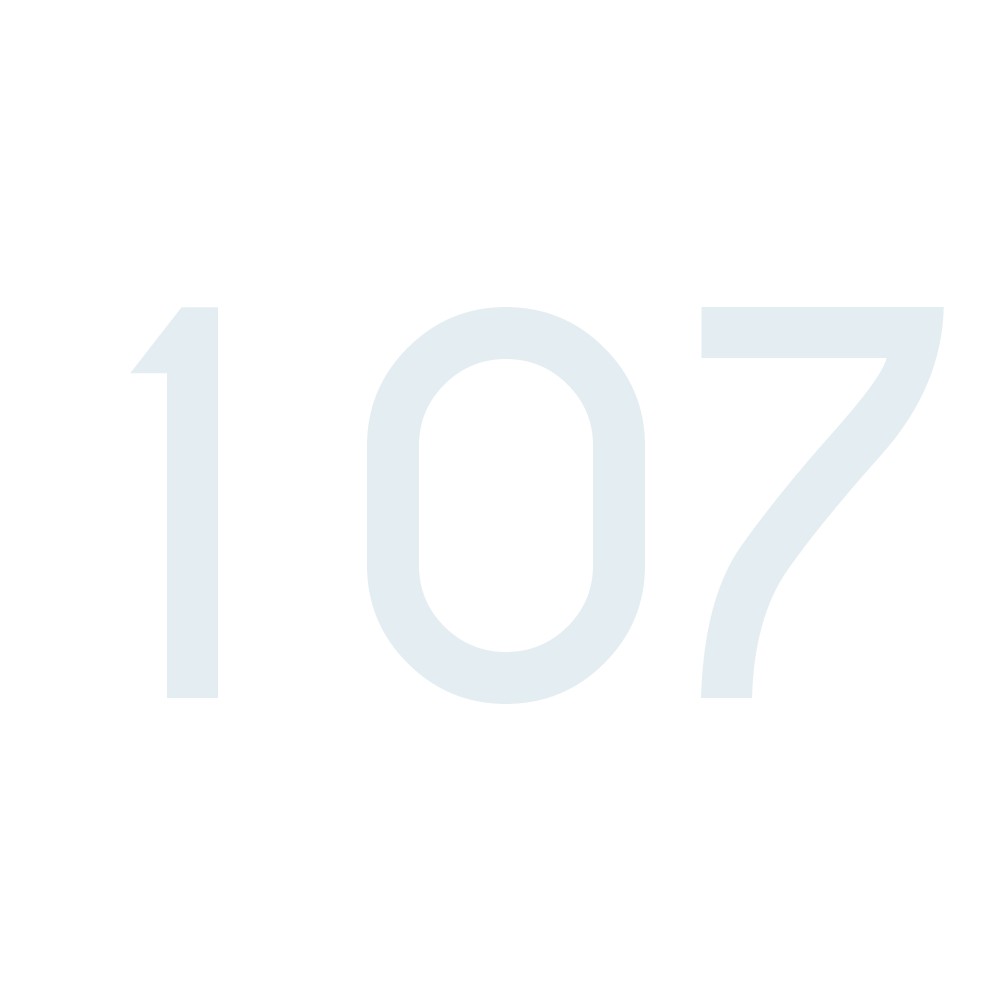 Hausnummer Aufkleber 107 weiss