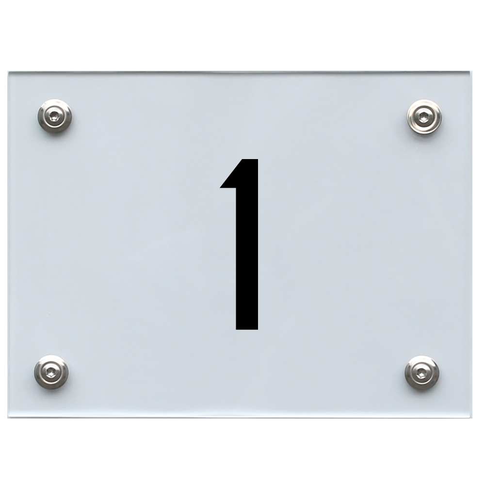 Hausnummernschild 1 schwarz