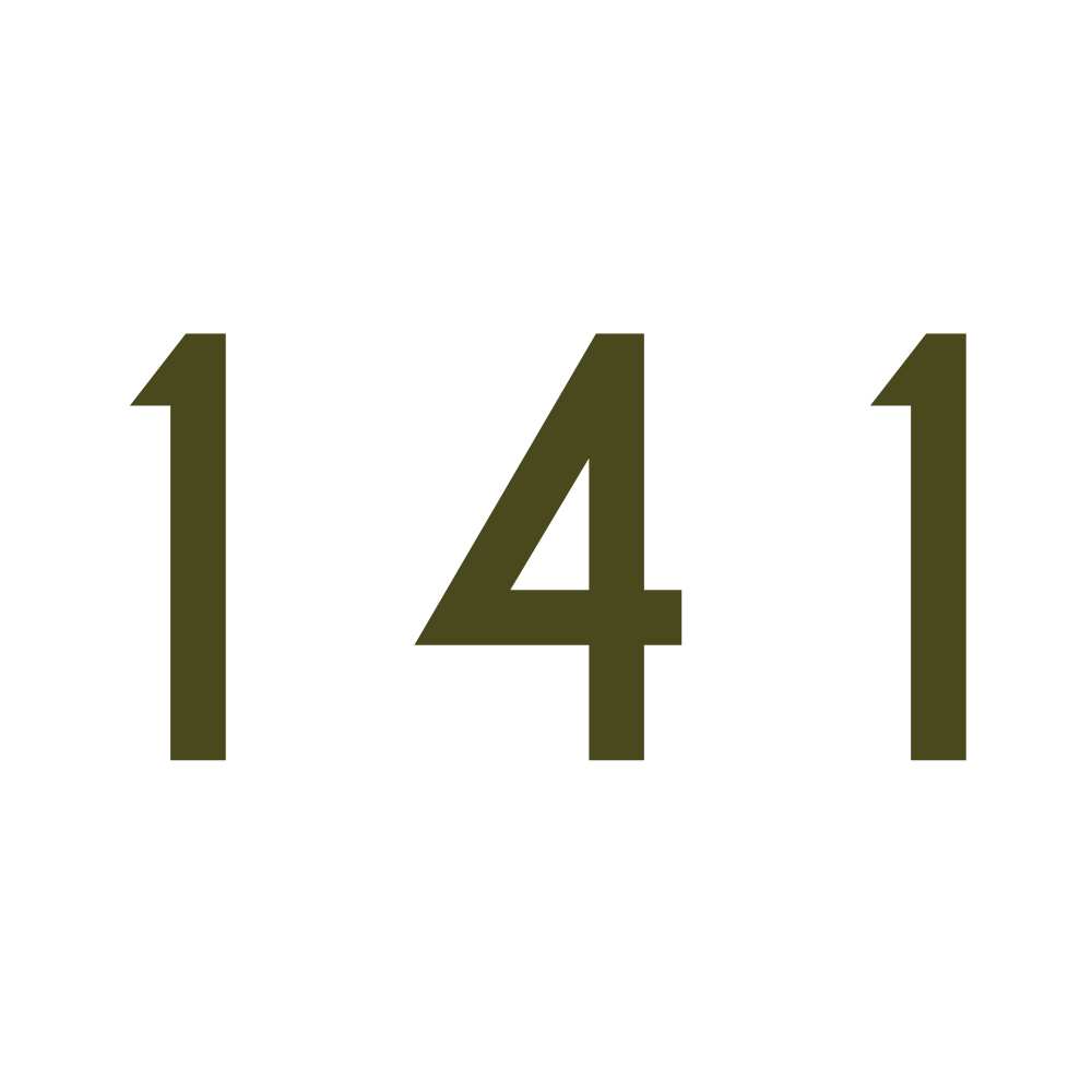 Hausnummer Aufkleber 141 gold