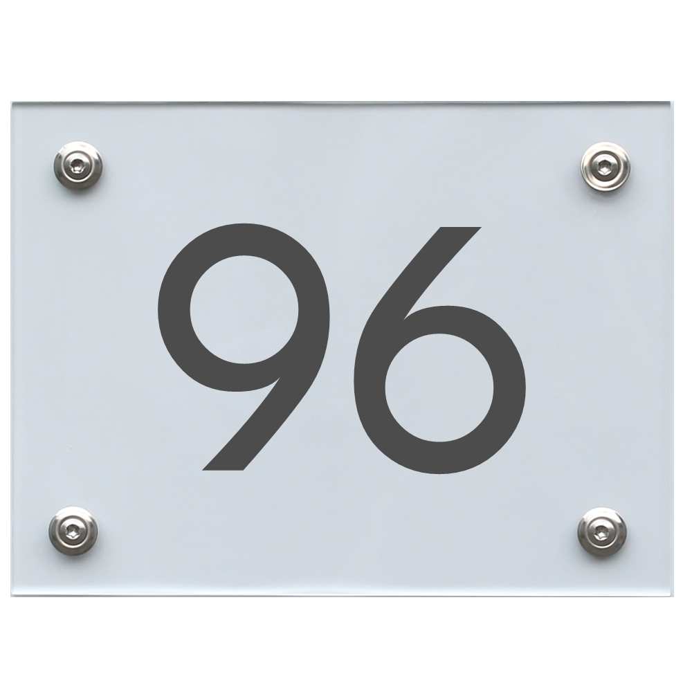 Hausnummernschild 96 dunkelgrau