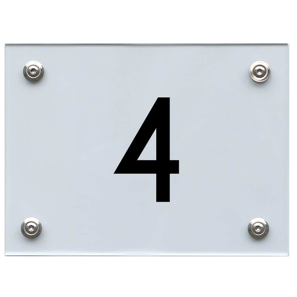 Hausnummernschild 4 schwarz
