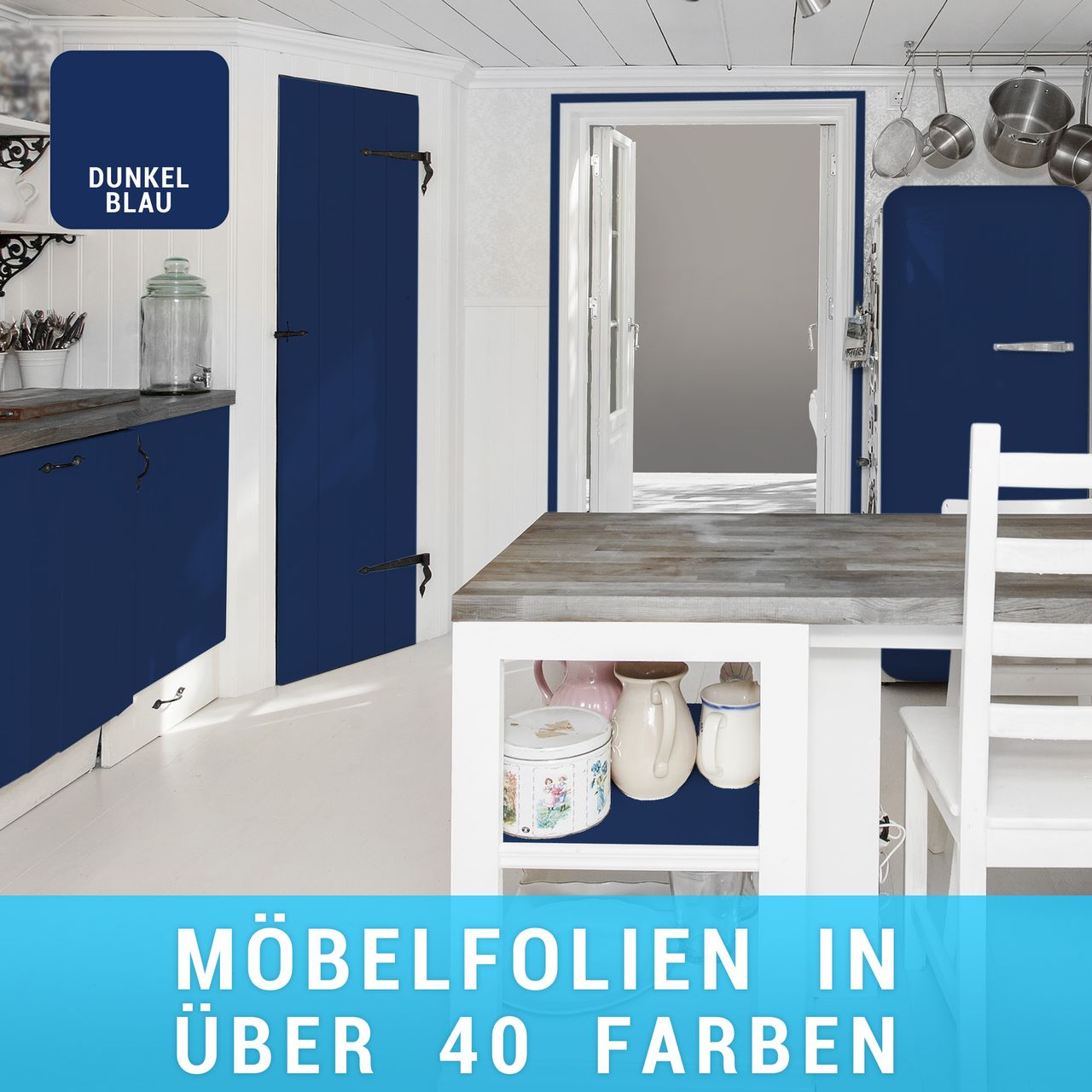 Möbelfolie Dunkelblau