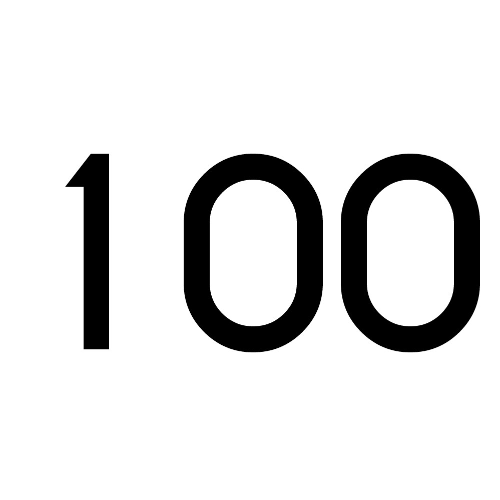 Hausnummer Aufkleber 100 schwarz