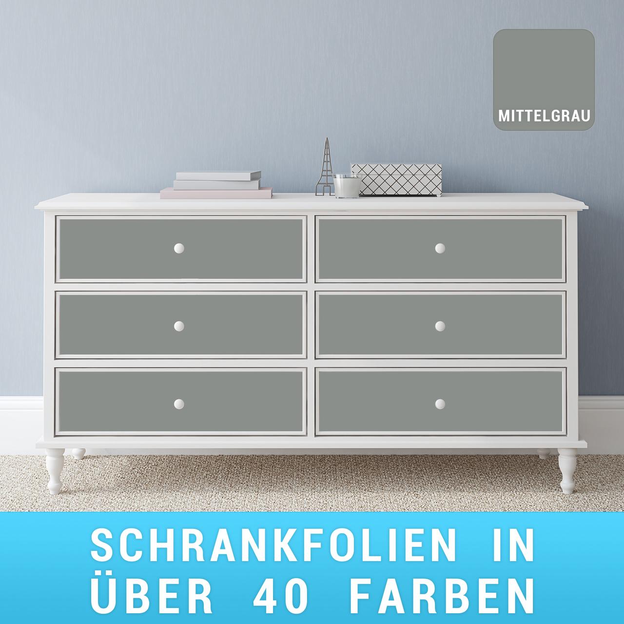 Schrankfolie mittelgrau