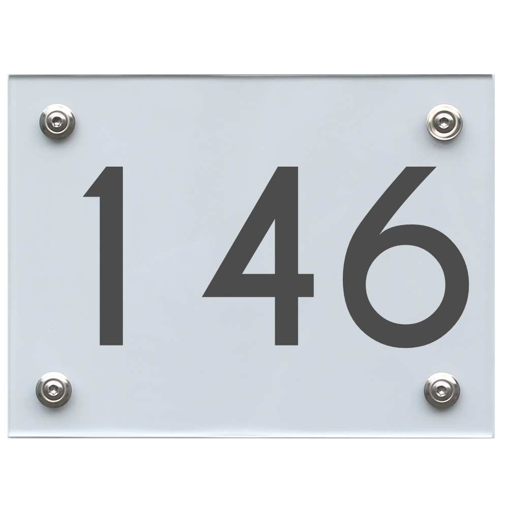 Hausnummernschild 146 dunkelgrau