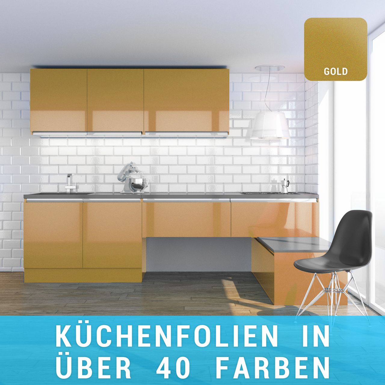 kuechenfolie-gold Küchenfolie gold