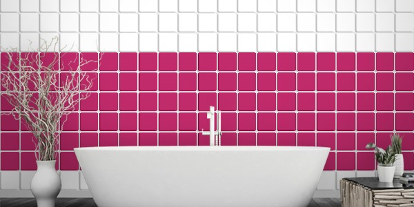 Fliesenaufkleber pink