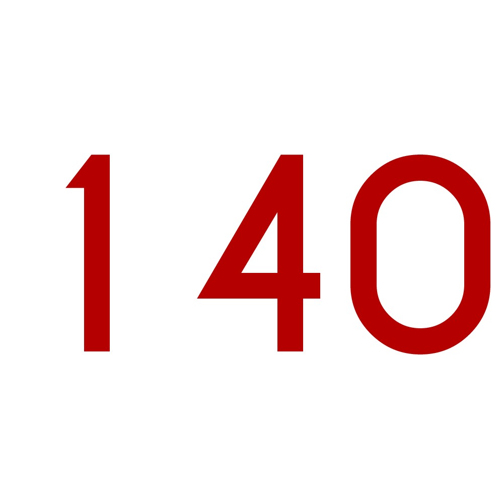 Hausnummer Aufkleber 140 rot