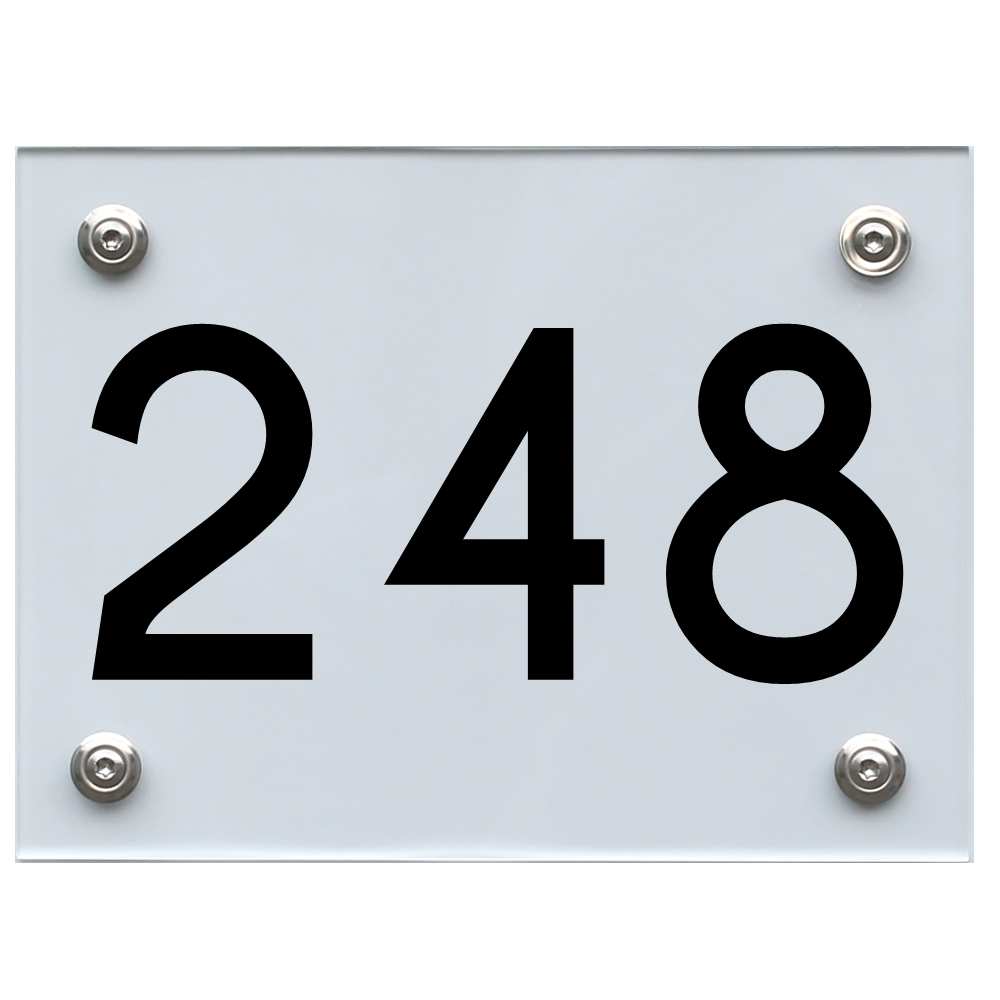 Hausnummernschild 248 schwarz