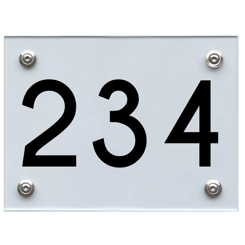 Hausnummernschild 234 schwarz