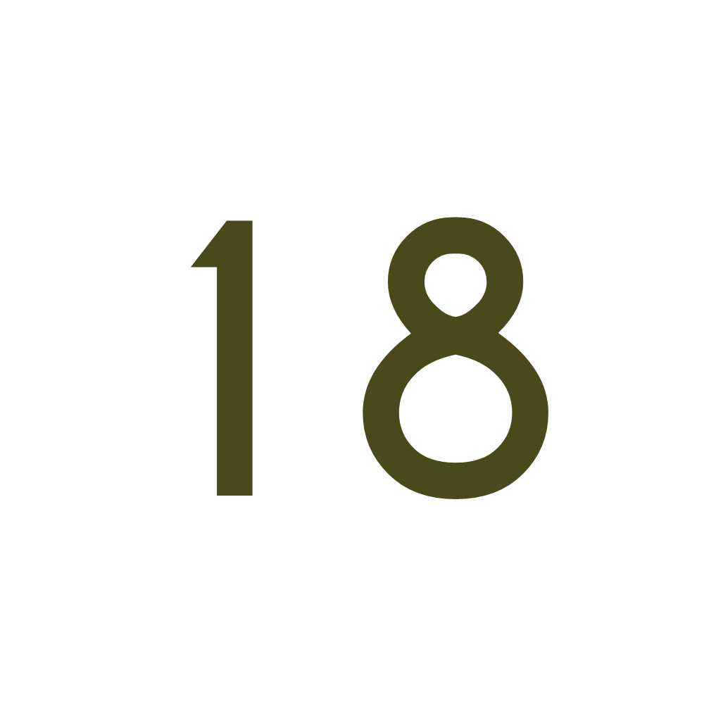 Hausnummer Aufkleber 18 gold