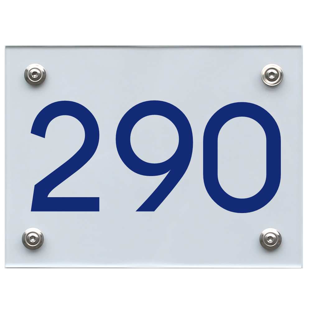 Hausnummernschild 290 blau