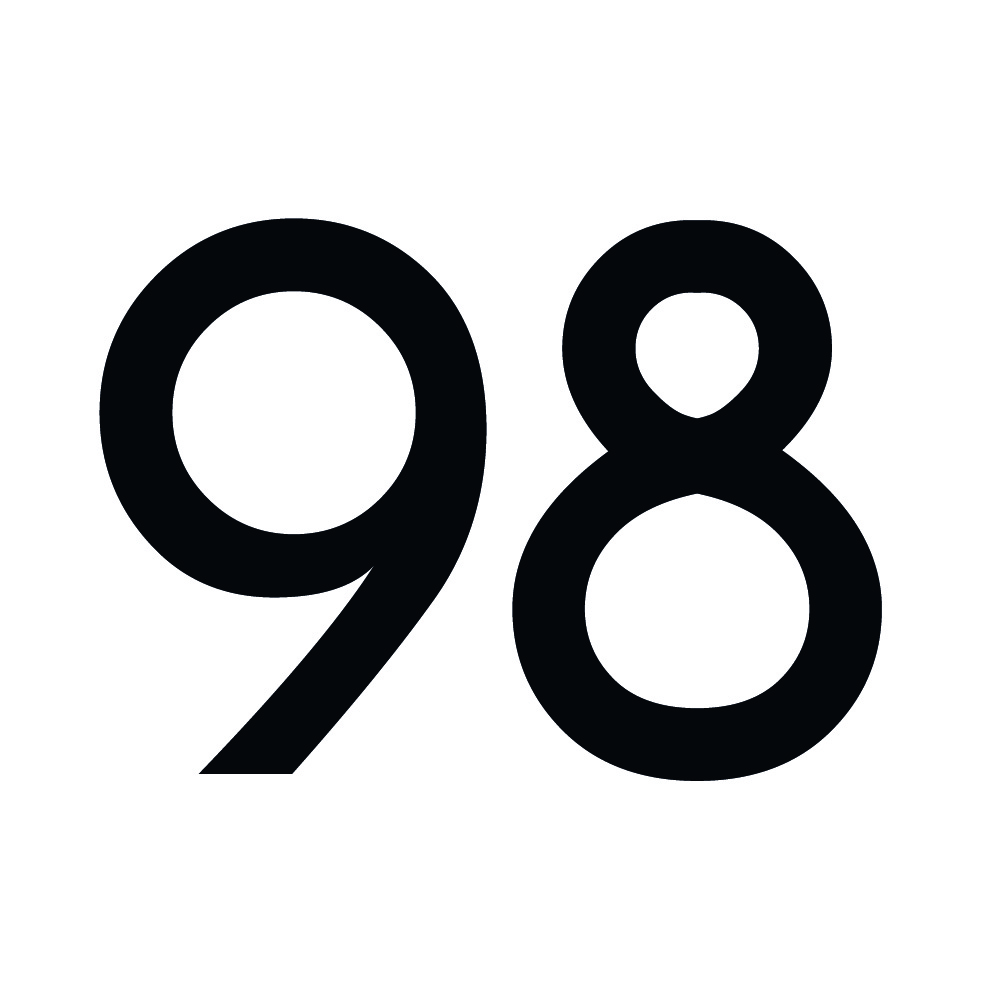 Zahlenaufkleber 98 schwarz
