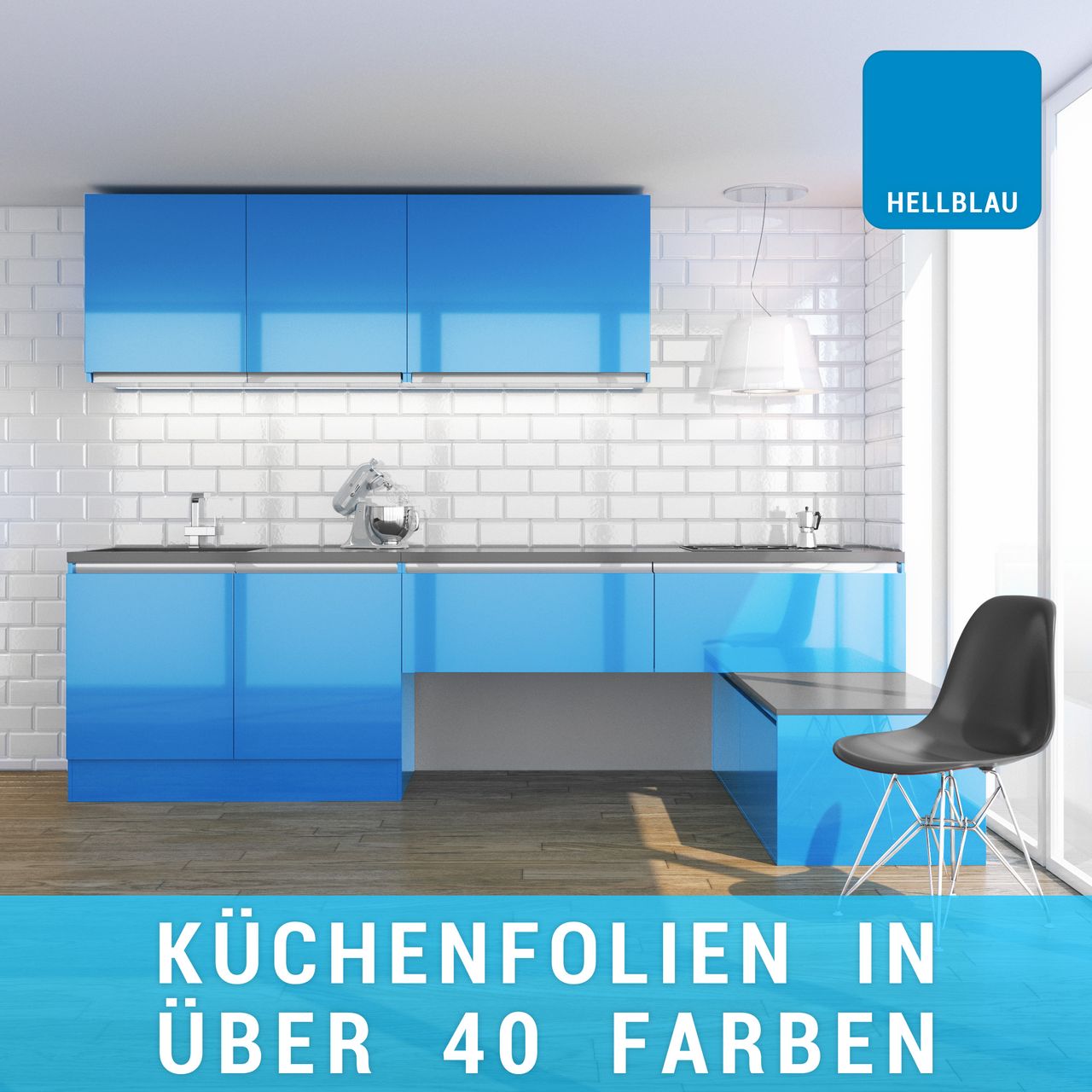 Küchenfolie hellblau