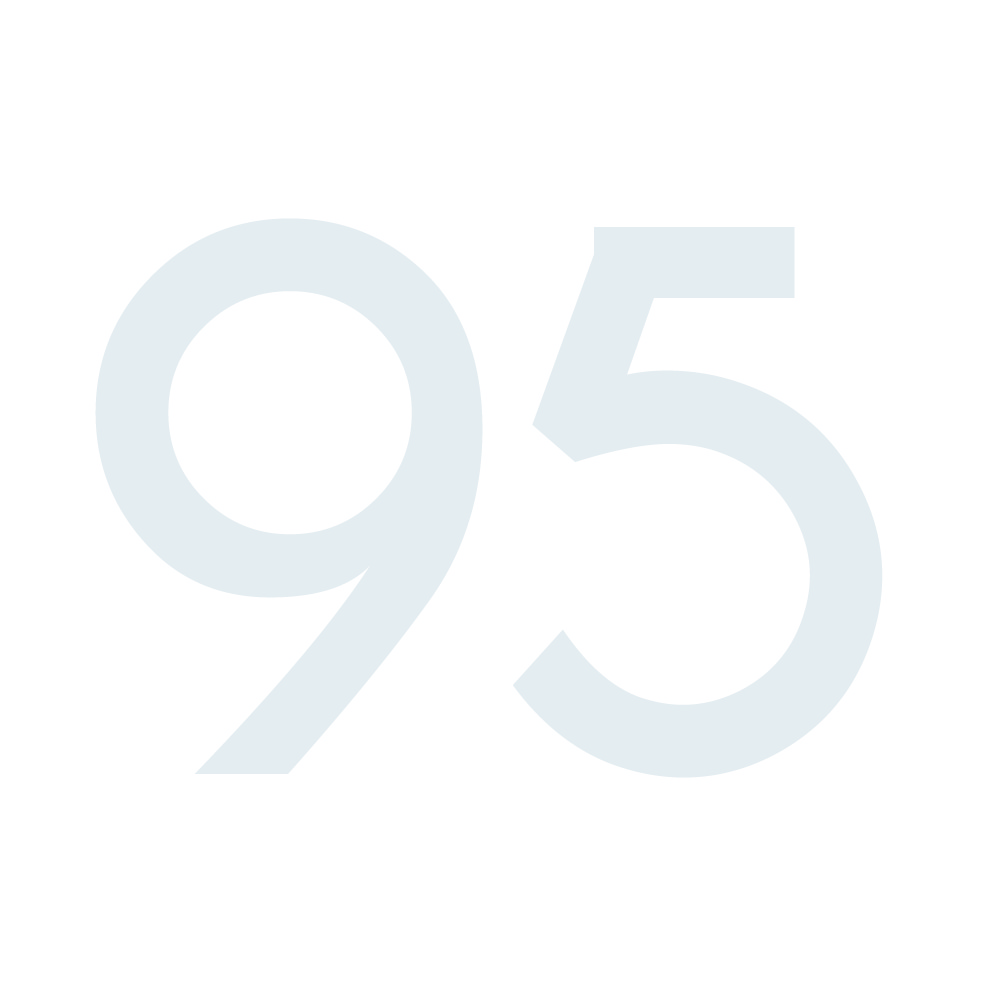 Zahlenaufkleber 95 weiß