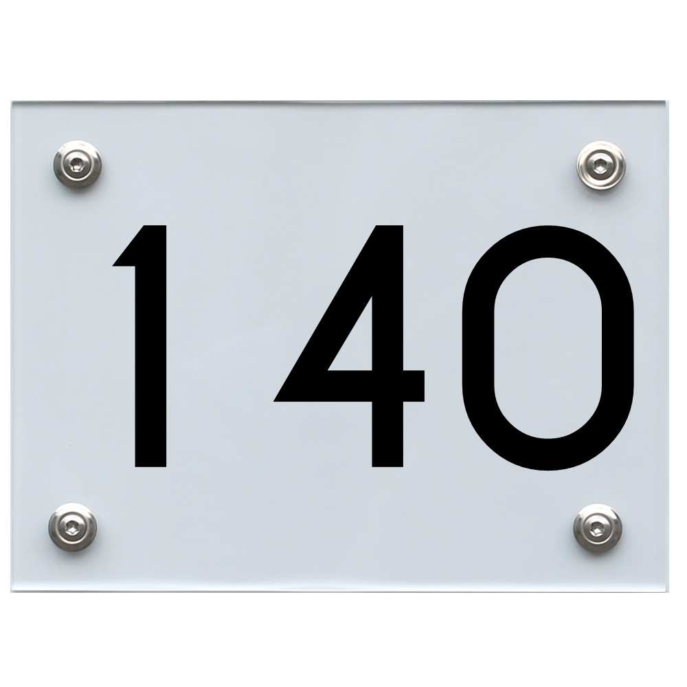 Hausnummernschild 140 schwarz