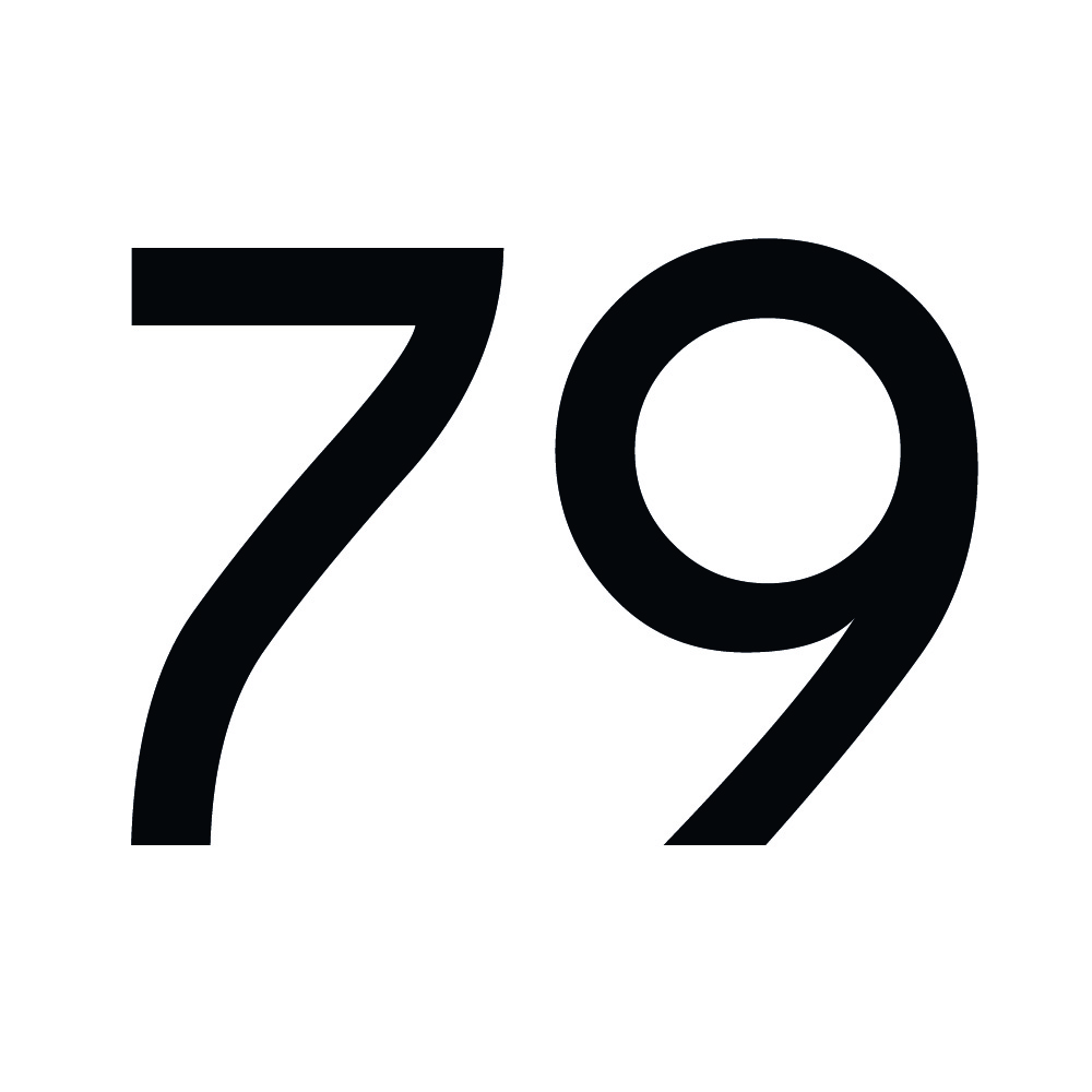 Zahlenaufkleber 79 schwarz