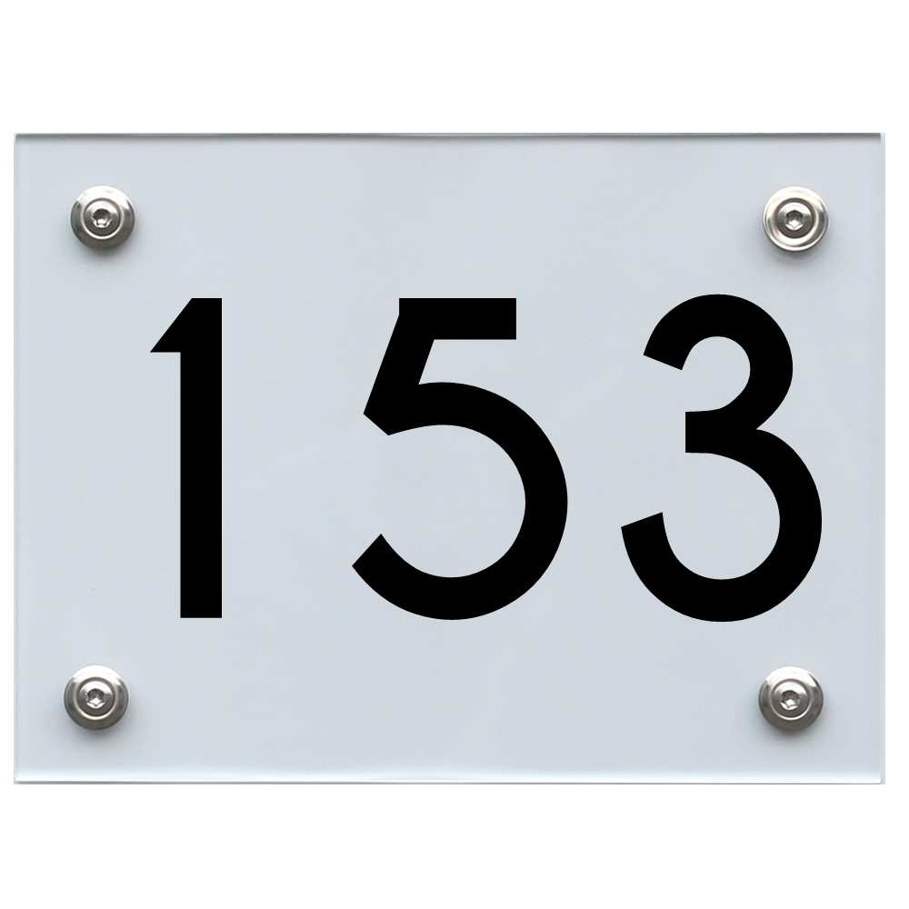 Hausnummernschild 153 schwarz
