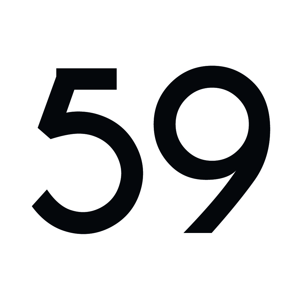 Zahlenaufkleber 59 schwarz