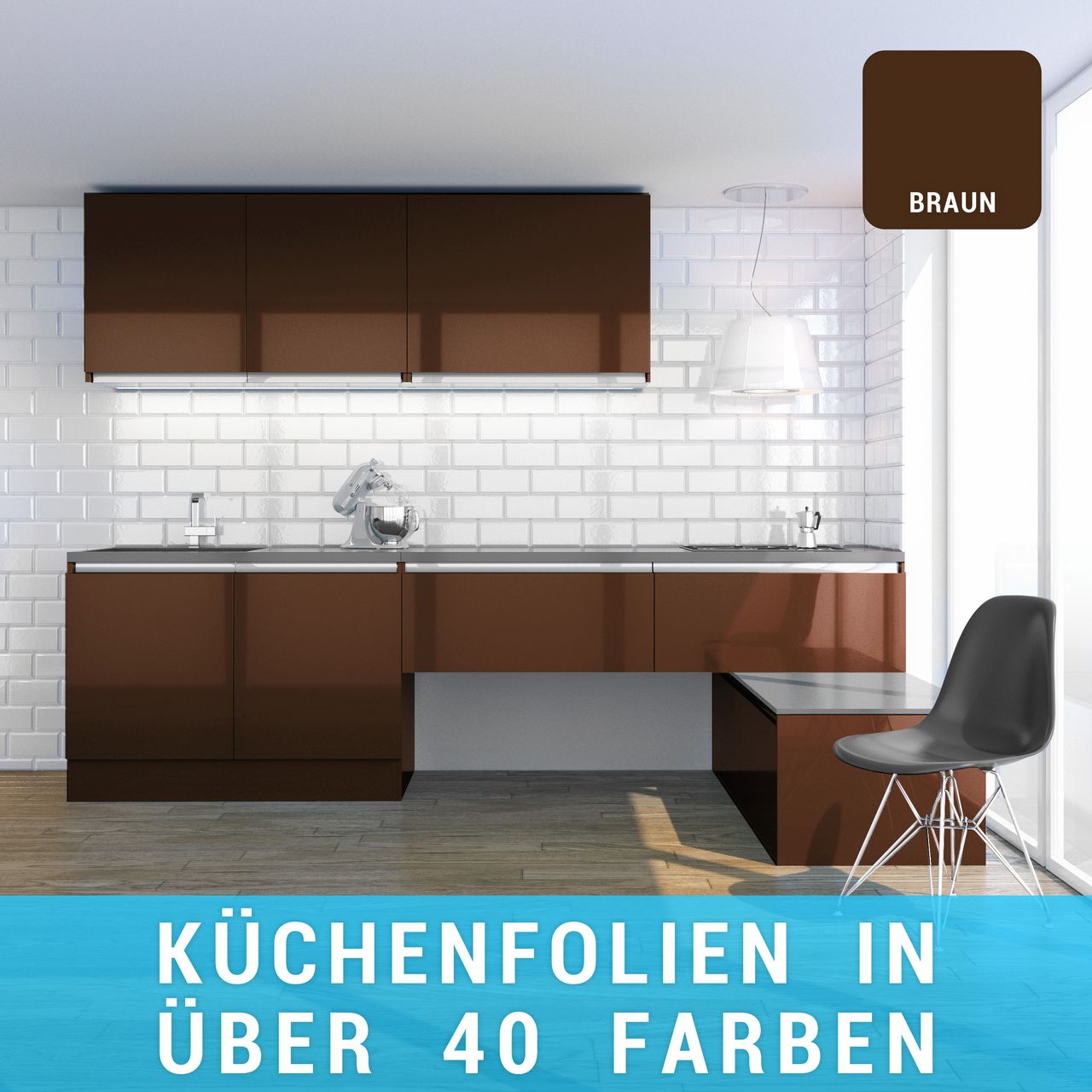 Küchenfolie braun
