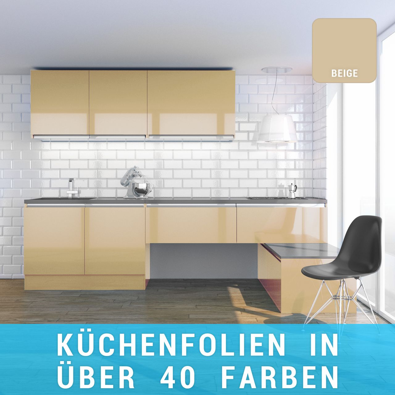 kuechenfolie-beige Küchenfolie beige
