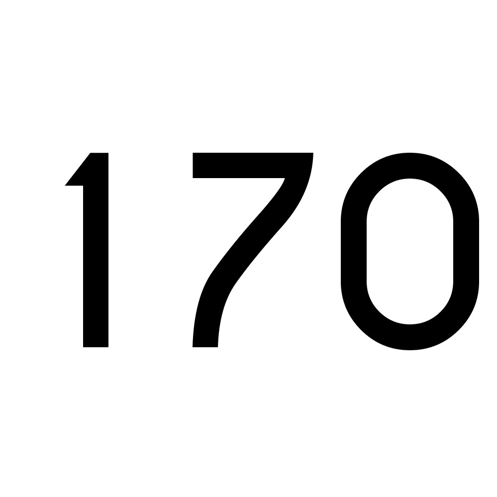 Hausnummer Aufkleber 170 schwarz