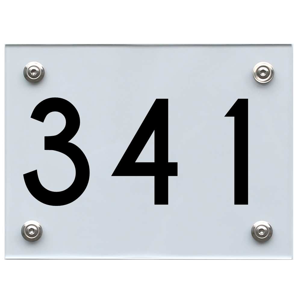 Hausnummernschild 341 schwarz