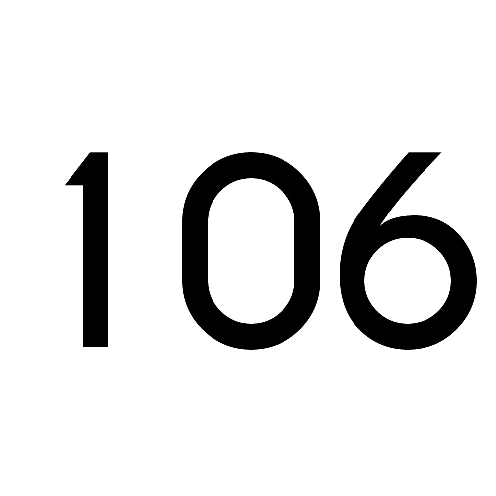 Hausnummer Aufkleber 106 schwarz