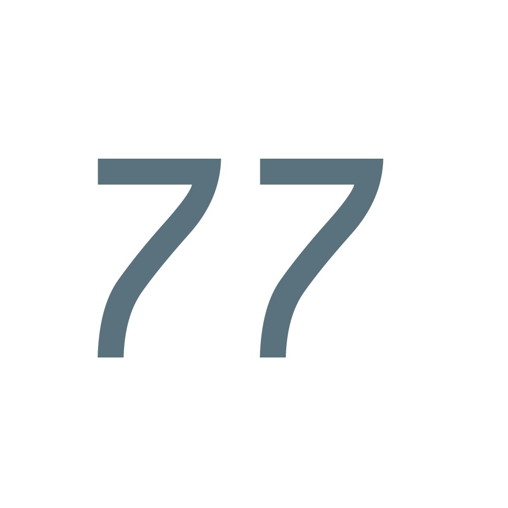 hausnummer-77-silber Hausnummer Aufkleber 77 silber