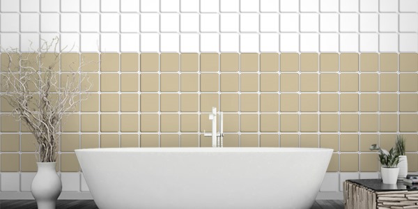 Fliesenaufkleber beige
