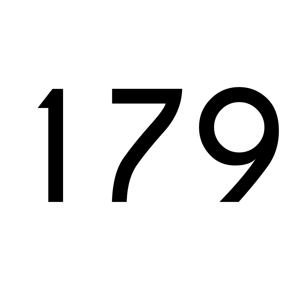 Hausnummer Aufkleber 179 schwarz