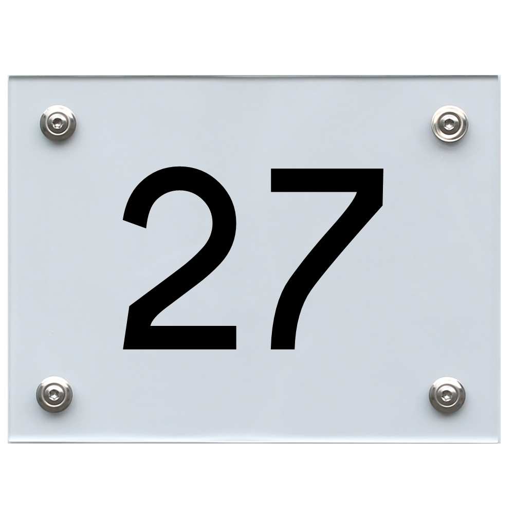 Hausnummernschild 27 schwarz