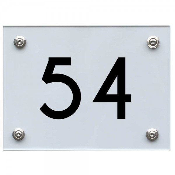 Hausnummernschild 54 schwarz