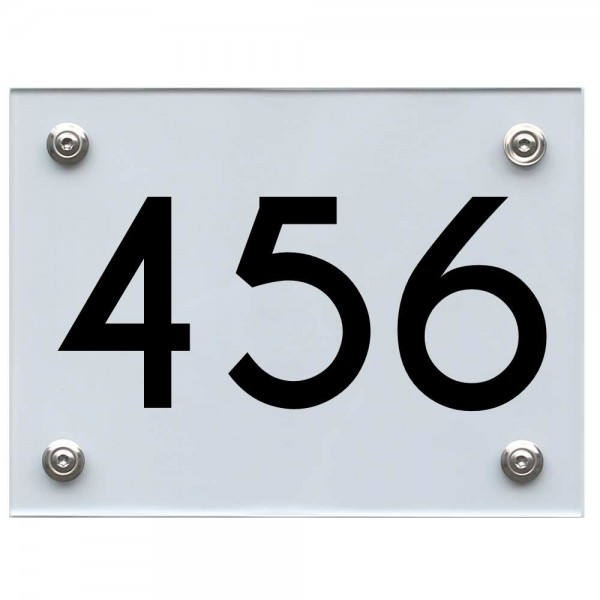 Hausnummernschild 456 schwarz