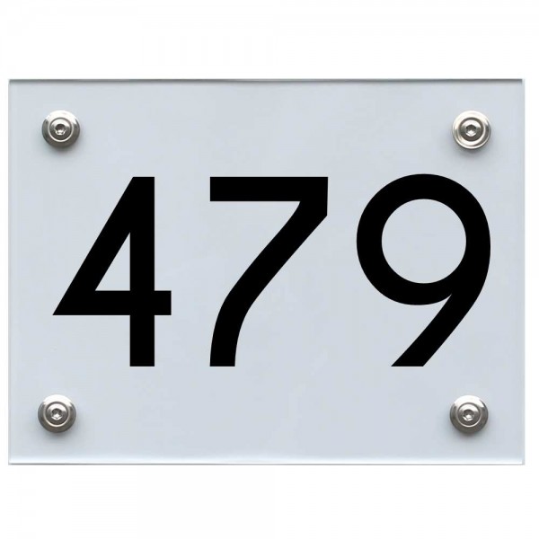 Hausnummernschild 479 schwarz