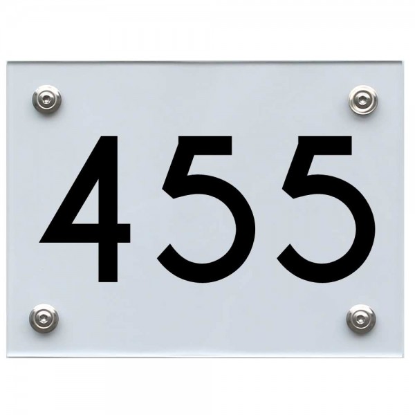 Hausnummernschild 455 schwarz