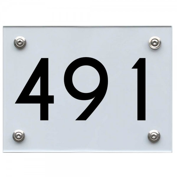 Hausnummernschild 491 schwarz