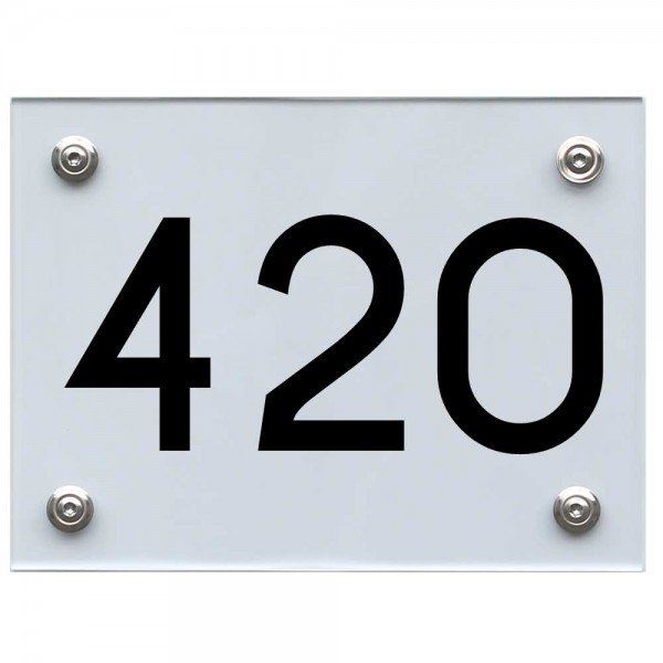 Hausnummernschild 420 schwarz