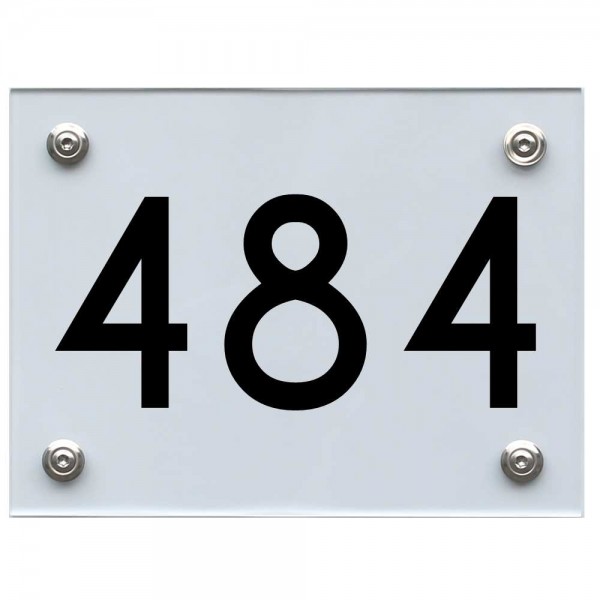 Hausnummernschild 484 schwarz