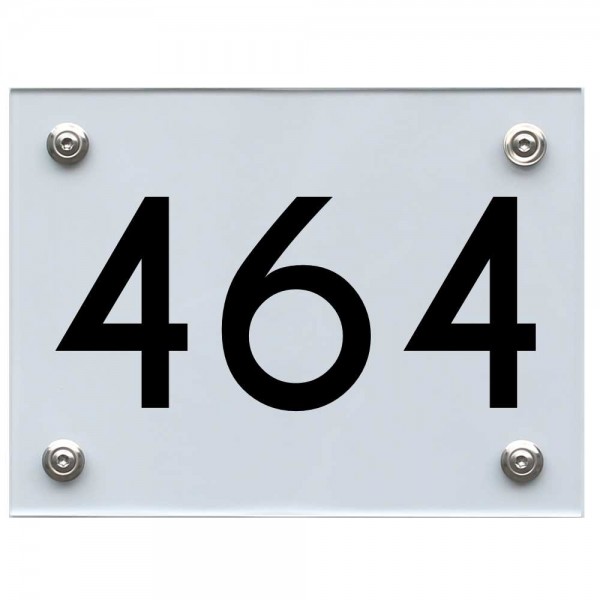 Hausnummernschild 464 schwarz