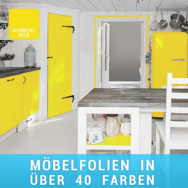 Möbelfolie Schwefelgelb