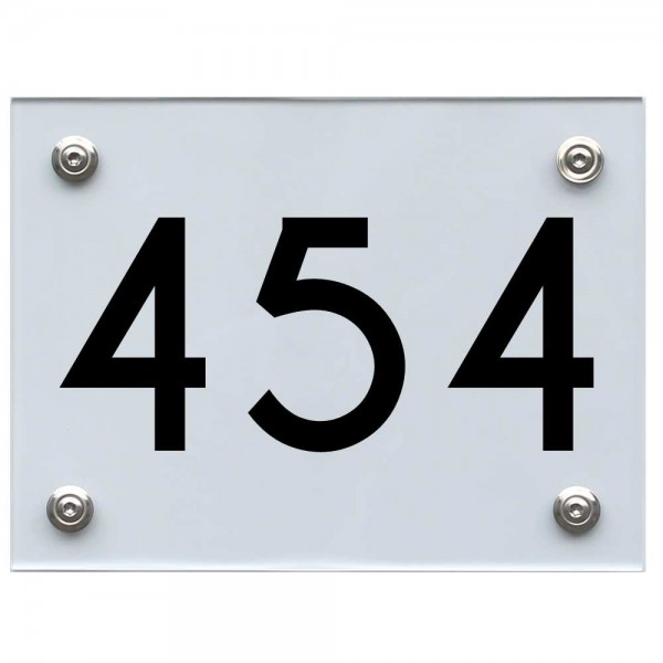 Hausnummernschild 454 schwarz