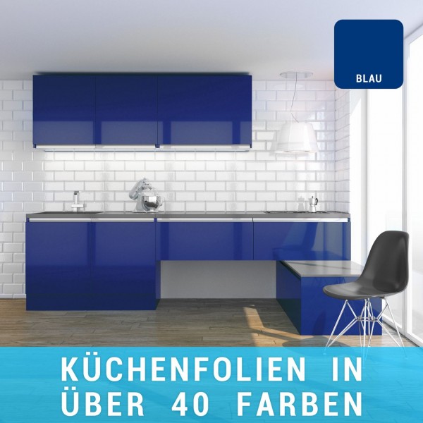 Küchenfolie blau