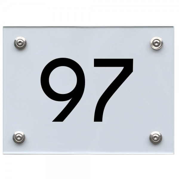 Hausnummernschild 97 schwarz