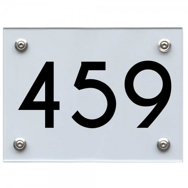 Hausnummernschild 459 schwarz