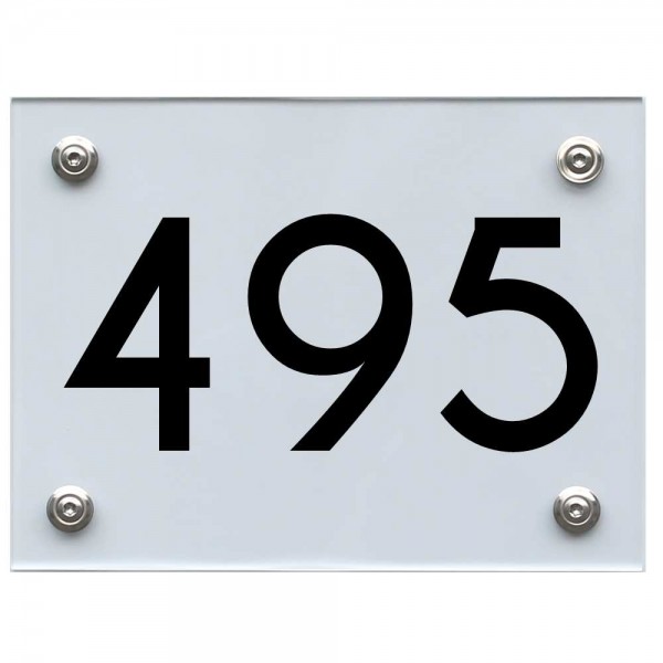 Hausnummernschild 495 schwarz