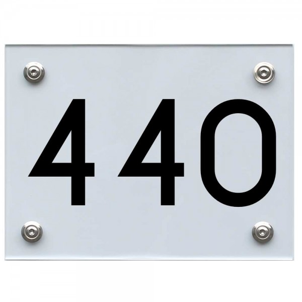 Hausnummernschild 440 schwarz