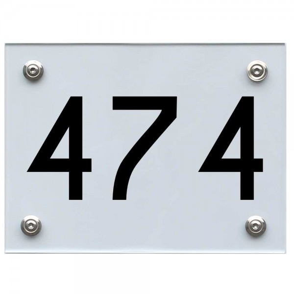 Hausnummernschild 474 schwarz