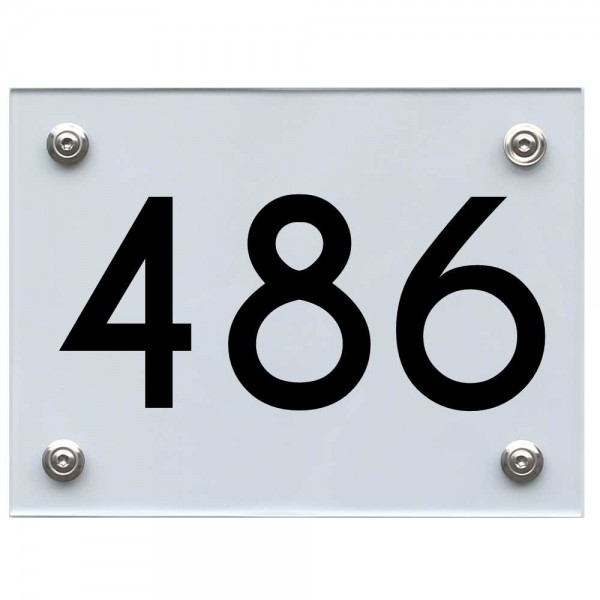 Hausnummernschild 486 schwarz